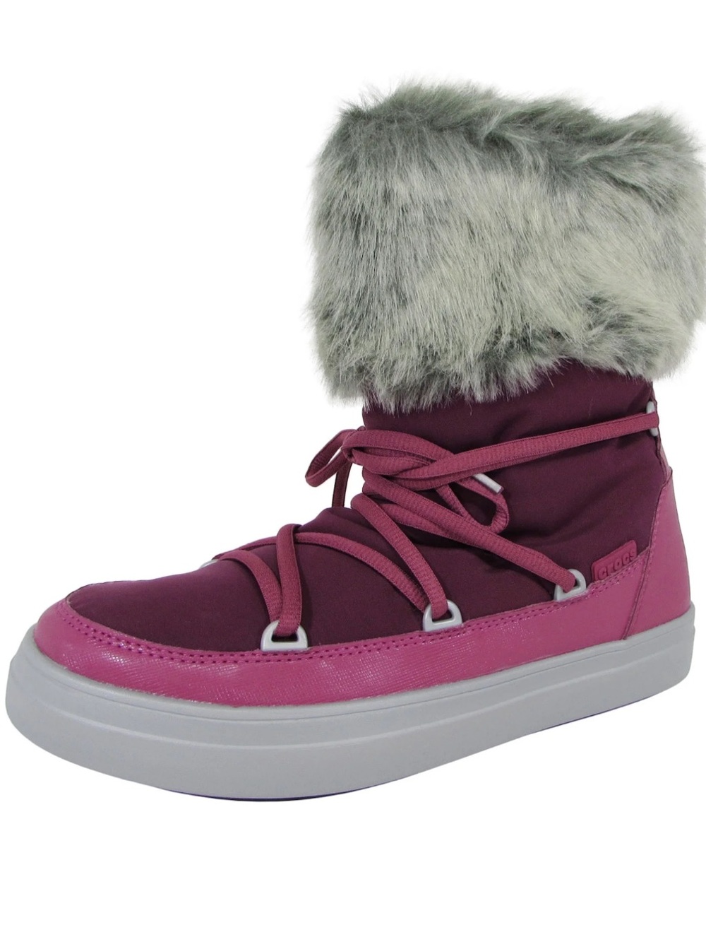 Crocs Lodge Point winter Boots womens Size 10 Faux Fur Pink Women’s